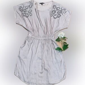 Express Silver Metallic Gray Dress